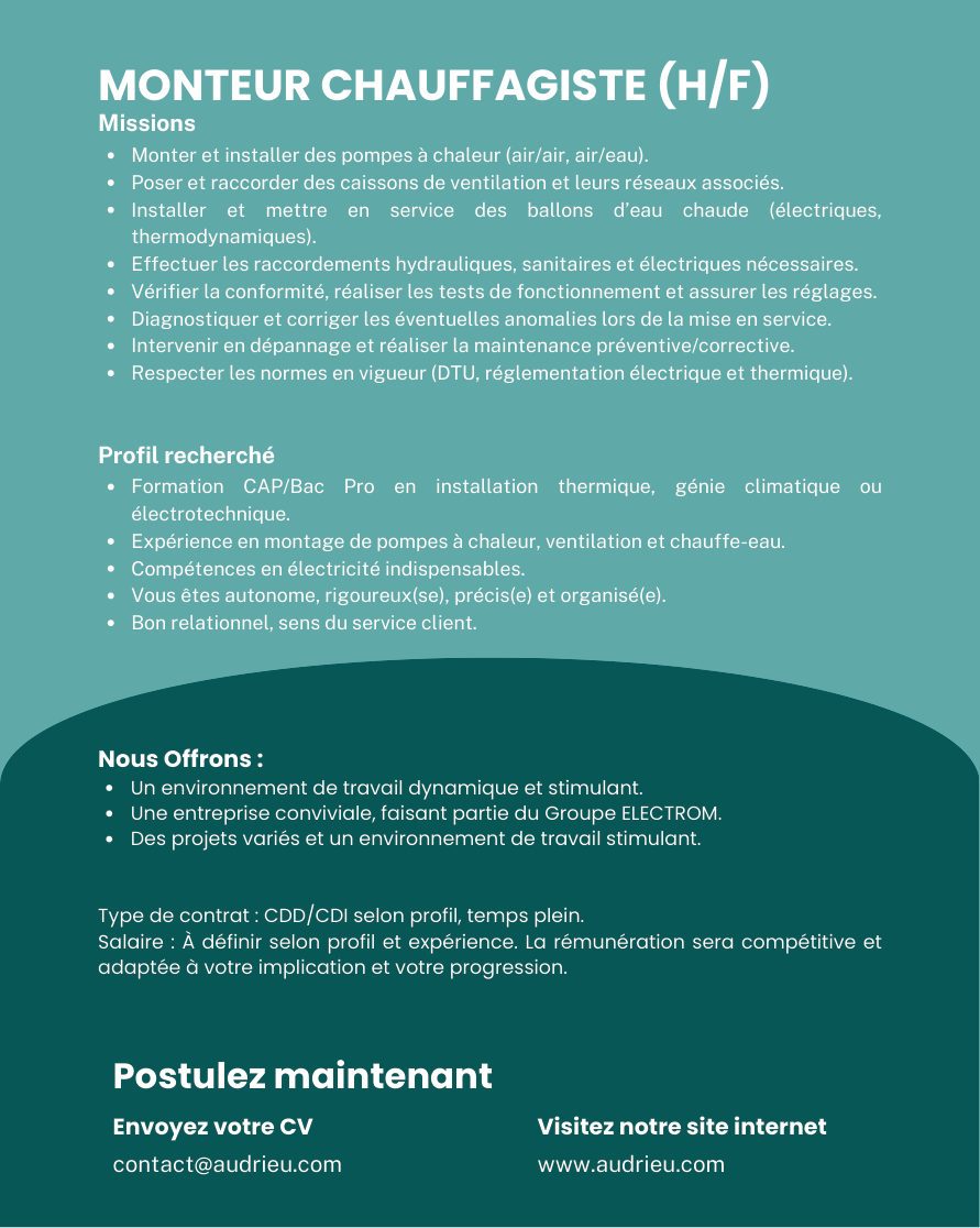 Livret de recrutement Audrieu